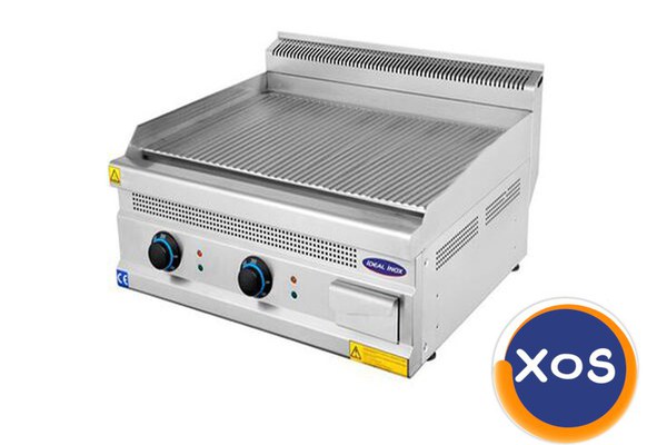 Gratar profesional, Ideal Inox, placa striata, electric, Linia 630