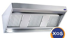 Hota inox perete cu filtru si lumina, IDEAL INOX, 5000*900*500