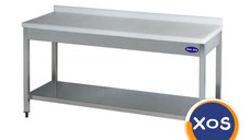 Masa cu blat polietilena si polita, Ideal Inox, 900x700x850