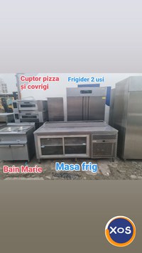 Masă frigorifică inox SH cu 2 uși culisante Horeca Bucuresti - 3