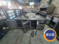 Masă frigorifică inox SH cu 2 uși culisante Horeca Bucuresti - 1