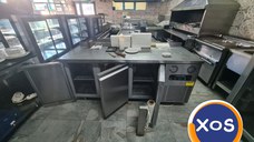 Masă frigorifică inox SH cu 2 uși culisante Horeca Bucuresti