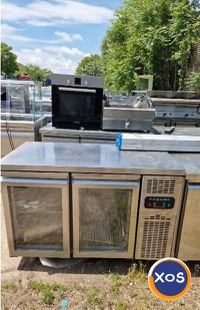 Masă frigorifică inox SH cu 2 uși culisante Horeca Bucuresti - 2