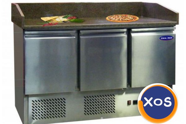 Masa frigorifica preparare pizza, blat granit, Ideal Inox