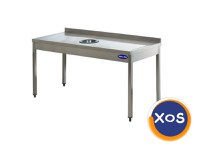 Masa inox cu spatiu pentru resturi , Ideal Inox, 1900x700x850 - 1