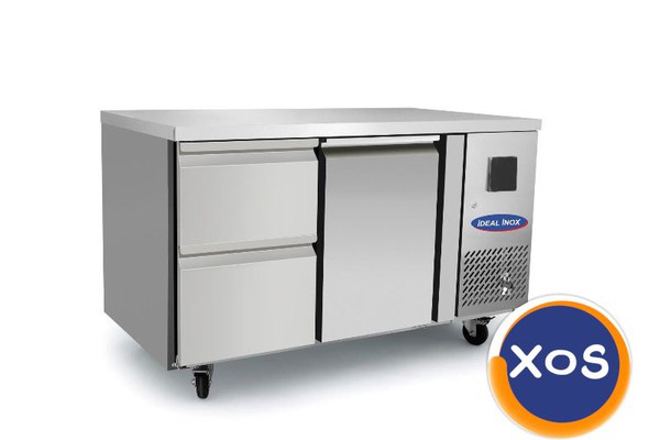 Masa rece cu 2 sertare si 1 usa, Ideal Inox, 280 l