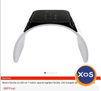 Masca facială cu LED-uri 7 culori - Aparat profesional 242 mărgele LED - 4