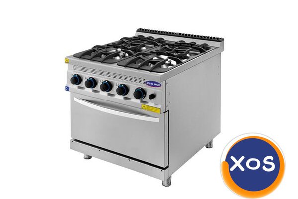 Masina de gatit 4 arzatoare si cuptor, Ideal Inox, Linia 930, GPL