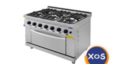 Masina de gatit 6 arzatoare si cuptor, Ideal Inox, Linia 930, GPL