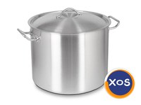 Oala profesionala inox cu capac, cilindrica, Orta Derin 40.2 l, - 1