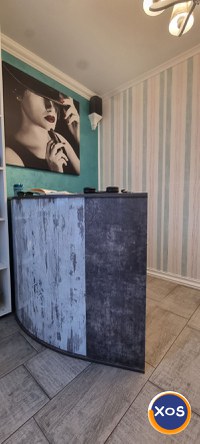 Receptie Semirotund Retro Vintage Lemn Masiv - 4
