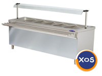 Salad bar linie autoservire, Ideal Inox, 6 GN 1/ 1 - 1