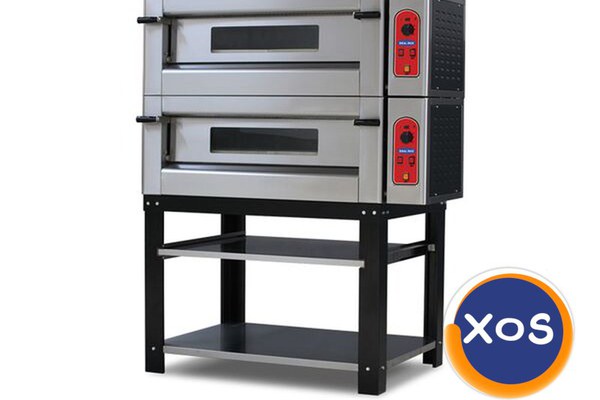 Suport cuptor pizza gaz 4+4 x 30 cm, Ideal Inox, doua camera