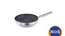 Tigaie profesionala Wok, IDEAL INOX, diametrul de 30 cm