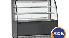 Vitrina calda profesionala expunere, geam curbat,1000x700x1300