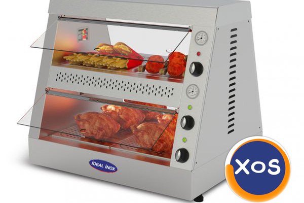 Vitrina fast food expunere pui, aripioare, crispy, 840x660x760