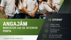ANGAJĂM MONTATOR UȘI DE INTERIOR PORTA & MONTATOR TÂMPLĂRIE PVC