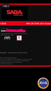 Bilet 3 zile SAGA festival 21-23 august - 1