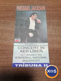 Bilet original concert Michael Jackson Bucuresti 1992 - 1